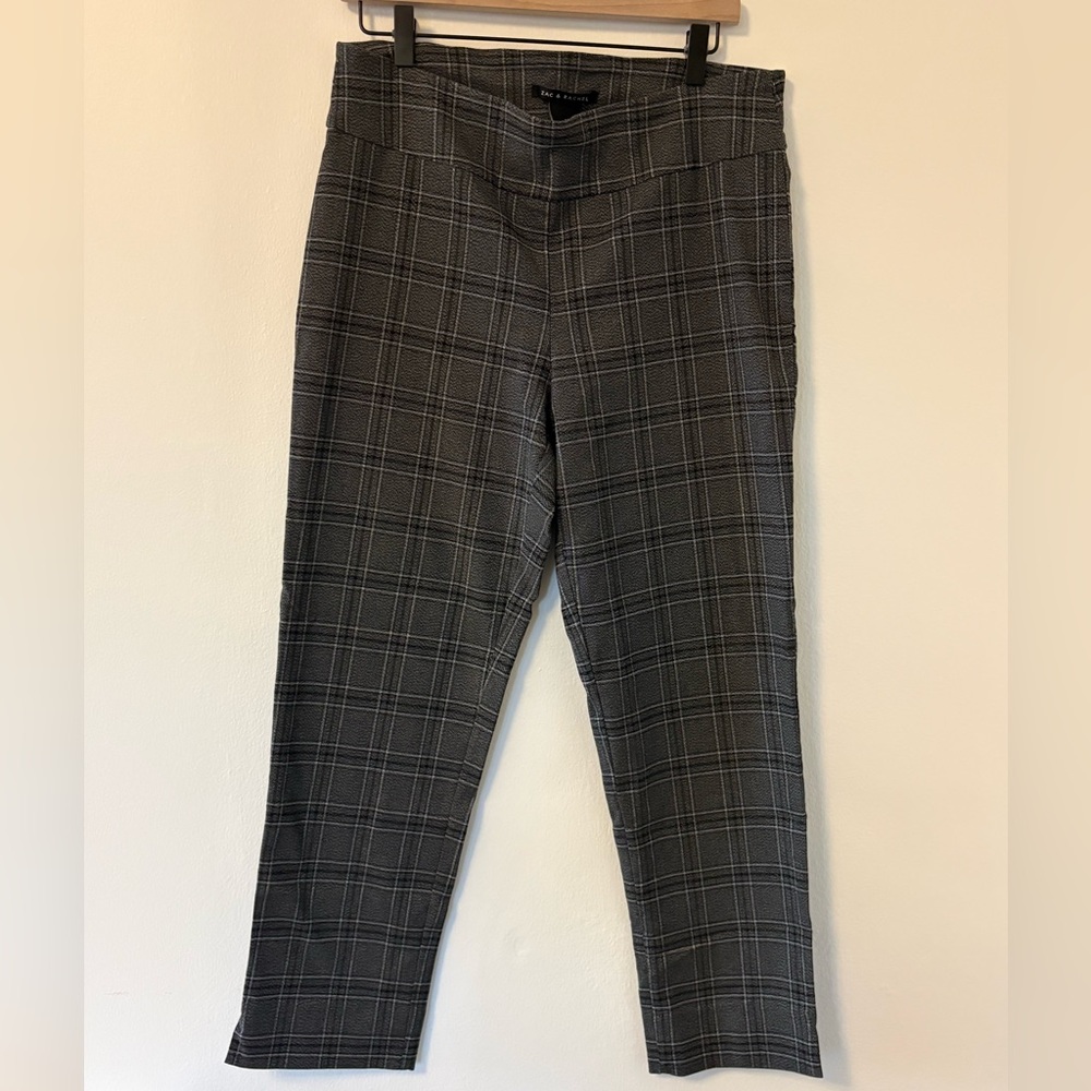 Zac & Rachel Women's Charcoal Checkered Pants